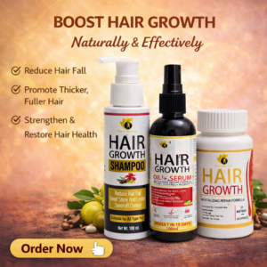 Hair Growth Complete Care Kit – Shampoo, Oil + Serum & Herbal Capsules - Image 3